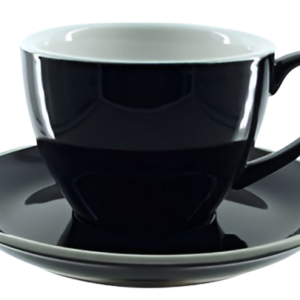 Taza porcelana negra