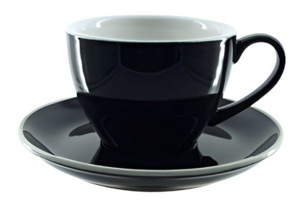 Taza porcelana negra