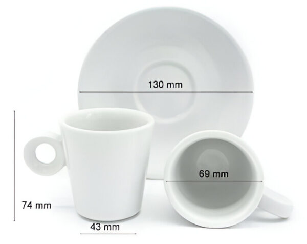 Taza porcelana modelo cónica apilable - Imagen 4