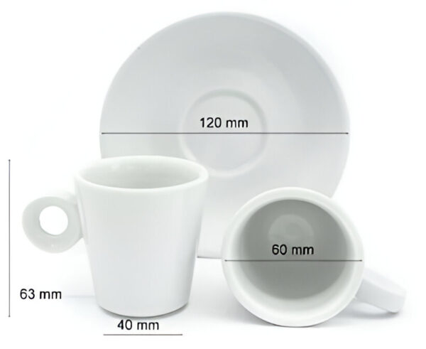 Taza porcelana modelo cónica apilable - Imagen 3
