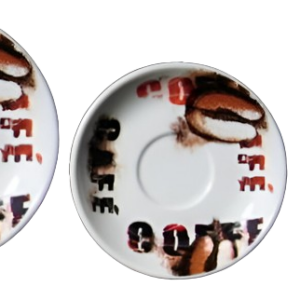 Plato porcelana coffee