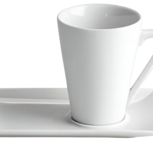 Taza café con bandeja