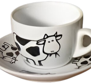 Taza café con plato