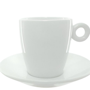Taza porcelana modelo asa redonda
